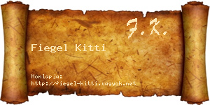 Fiegel Kitti névjegykártya